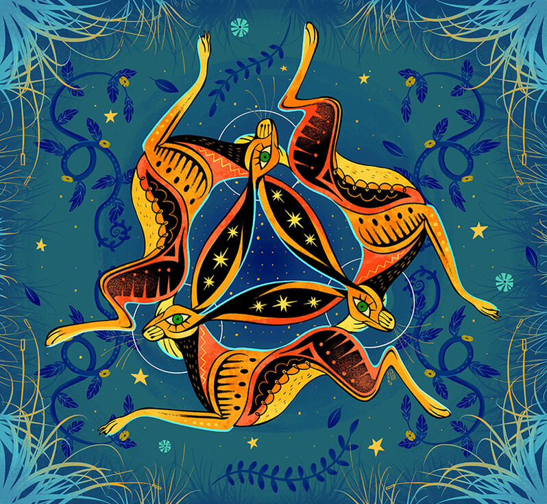 Three hares
